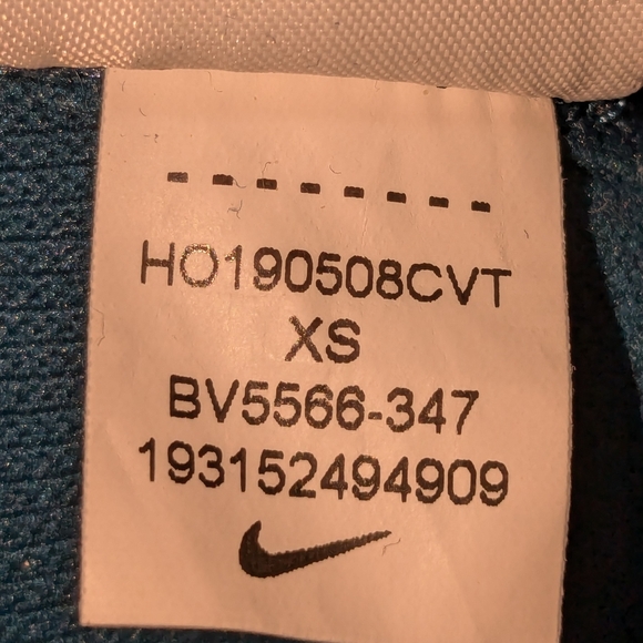 Nike Pro Womens XS BV5566-347 Starry Night Rare Cropped Top Shirt Turquoise A021 - Picture 6 of 11